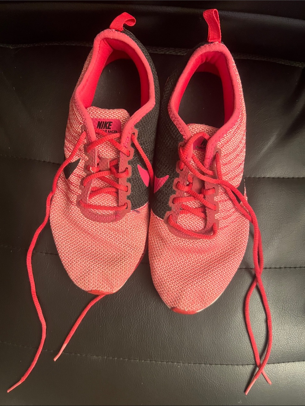 Nike Women’s Neon Coral and Black Running Sneakers